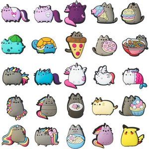 25 pcs Cute Cats shoe charms for CROCS